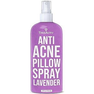 treeactiv anti-acne pillow spray cleans sheets fabric bedding clothing carpet amp furniture lavender tea tree 4 fl oz lavender