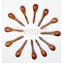 Wooden Spoons Set of 12 Made in Rosewood for Spices,Sugar,Salt,Tea Jars.Size- 11" by 3" cm,Brown Colour