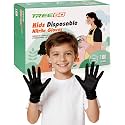 TREEGO Black Kids Nitrile Gloves, Latex Free, 5 Mil, XS, 100 Count