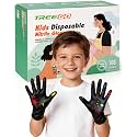 TREEGO Black Kids Nitrile Gloves, Latex Free, 5 Mil, S, 100 Count