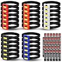 Treela 30 Pieces Led Headlamp Flashlight Outdoor Head Lamp Adjustable Headband Flashlights with 3 Modes Include 90 AAA Batteries Bright Waterproof Headlights for Outdoor Night Camping Hiking Fishing