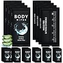Treela 300 Pcs Large Body Wipes Bulk Deodorant, 7.09" X 9.84", Black
