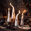 Treela 4 Pcs Halloween Ghost Candles Cute Halloween Decorations