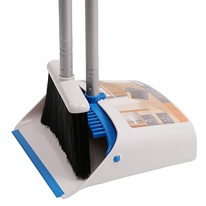 treelen long handle broom and dustpan set upright dustpan combination for home kitchen room office lobby floor no bending down
