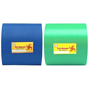 vastu green - blue tape  size - 4 inch 96 mm approx  length- 20 meter approx  vastu tape remedy for toilet  vastu tape for main door entrance  tape remedy  pack of 2