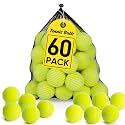 Treeroot 16/30/40/60/80 Pcs Tennis Balls, High Elasticity Tennis Balls Bulk, Comes with a Portable Mesh Bag, Tennis Ball for Dogs, Suitable for Beginner Training Ball, Durable &amp; Bounce