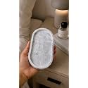 TREETRUNK® Concrete Oval Trinket Tray | Jewellery/Makeup/Table Organizer l Home Decor l Candle Tray | Multipurpose (18.8×10.2×2cm) (G&amp;W Marble)