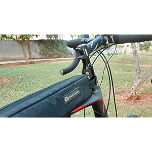 trek 39n39 ride top tube lange - black polyester full length top tube bag for cycle