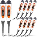 TrelaCo 10 Pcs Digital Thermometer Bulk for Adults, Grey