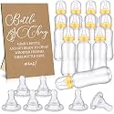 TrelaCo 12 Pcs Baby Shower Games Bottles Chug Rustic Kraft Wooden Sign