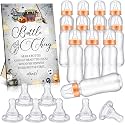 Trelaco 12 Pcs Halloween Baby Shower Game Bottle Chug Wooden Sign