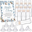 Trelaco 12 Pcs Little Cowboy Baby Shower Games Bottle Chug Wooden Sign Set