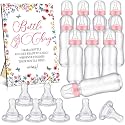 Trelaco 12 Pcs Wildflower Baby Shower Games Bottle Chug Wooden Sign Set