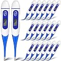 TrelaCo 20 Pcs Digital Thermometers, Oral Fast Reading, Blue