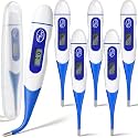 TrelaCo 6 Pcs Digital Thermometers Bulk, Oral Fast Reading, Blue