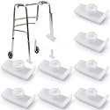 TrelaCo 8 Pcs Walker Ski Glides for Folding Walkers, White