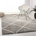Trellis Design Microfiber Hand Woven Shaggy Carpet