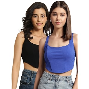 Trend Arrest.ed Womens Stretchable Corset Style Crop