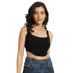 Trend Arrest.ed Womens Stretchable Corset Style Crop