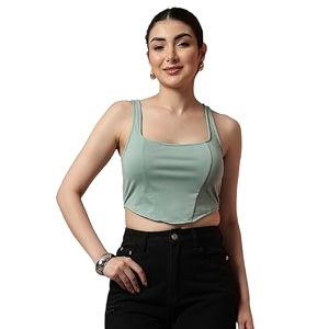 Trend Arrest.ed Womens Stretchable Corset Style Crop