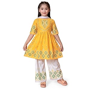 Trend Ethnic Girls Kurta Palazzo Set