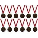Metal Cricket Medals for Man of The Match, Best Batsmans, Best Bowlers, Best Man of The Series with Ribbon for All Events &amp; Tournament of Cricket Prizes Medals (6 PCS Medals &amp; TAG, Brown)