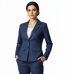 TrendArc Solid Single Breasted Formal Women Blazer