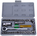 TRENDBIT 40 in 1 Screw Driver Set PCS Automobile Motorcycle Tool Box Set Socket Wrench Sleeve Suit Hardware Auto Car Repair Tools Socket Home Tool kit Set|Wrench Tool kit| Socket Set