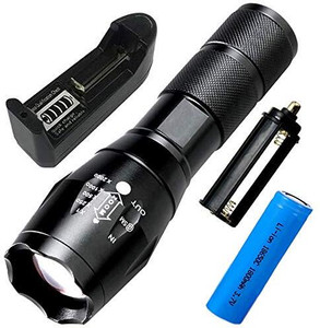 trendbit zoom able 5 mode led-xml-t 650 torch 8 hrs torch emergency light black