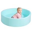 TRENDBOX Large Ball Pit 51.2" x 11.8"，Foam Ball Pit for Kids，Light Blue