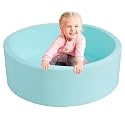 TRENDBOX Memory Foam Sponge Indoor Round Ball Pit (NO Balls) for Toddler Children - Light Blue