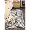 Handmade Printed Dhurrie 2 x 5 Feet Carpet Rug Runner and Carpets for Living Room/Drawing Room/Bedroom/Home (Design 1)