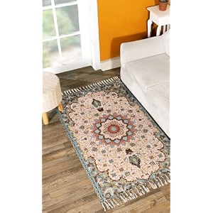 handmade printed dhurrie 5 x 7 feet carpet rug runner and carpets for living roomdrawing roombedroomhome 5x7 ft design 8