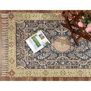 printed handmade dhurrie 5 x 7 feet carpet rug runner and carpets for living roomdrawing roombedroomhome design 7 5x7 ft