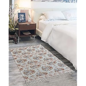printed handmade dhurrie 5 x 7 feet carpet rug runner and carpets for living roomdrawing roombedroomhome design 3 5x7 ft