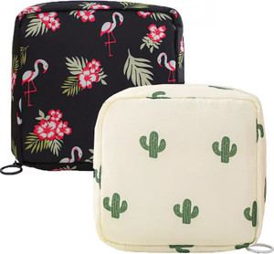 trendegic sanitary napkin pouch pad travel cosmetic makeup jewellery storage pouch holder travel toiletry kit