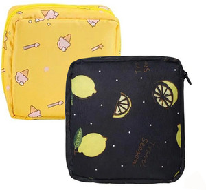 trendegic sanitary napkin pouch pad travel cosmetic makeup jewellery storage pouch holder travel toiletry kit