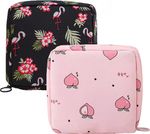 trendegic sanitary napkin pouch pad travel cosmetic makeup jewellery storage pouch holder travel toiletry kit