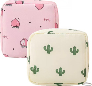 trendegic sanitary napkin pouch pad travel cosmetic makeup jewellery storage pouch holder travel toiletry kit