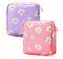 Trendegic Sanitary Napkin Pouch Pad Travel Cosmetic Makeup Jewellery Storage Pouch Holder Travel Toiletry Kit (Purple, Pink)