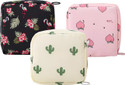 Trendegic Travel Sanitary Napkin Pouch Pad Cosmetic Makeup Jewellery Storage Pouch Holder Travel Toiletry Kit