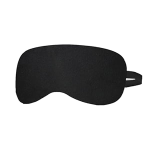 soft valvet eye mask with comfortable loop black