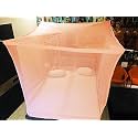 Trending Choice Peach Rectangular Fine Mesh Mosquito Net for Single Bed/Double Bed, 10x6.5 Insect Protection Repellent, Perfect for Indoors and Outdoors