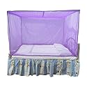 Trending Choice Purple Rectangular Fine Mesh Mosquito Net for Single Bed/Double Bed, 8x8 Insect Protection Repellent, Perfect for Indoors and Outdoors