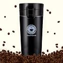 TRENDING Coffee Travel Mug, Insulated Coffee Cup with Leakproof Lid, Vacuum Insulation Stainless Steel Reusable for Hot Cold Coffee, Water, and Tea, Thermal Mug with Non-Slip Protective Cover, 380ml