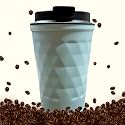 TRENDING Coffee Travel Mug, Vacuum Coffee Tumbler with Leakproof Flip Insulated Coffee Mug, for Hot and Cold Water Coffee and Tea in Travel Car Office School Camping (350ml White Mug)