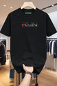 TRENDIX Printed Men Round Neck Black T-Shirt