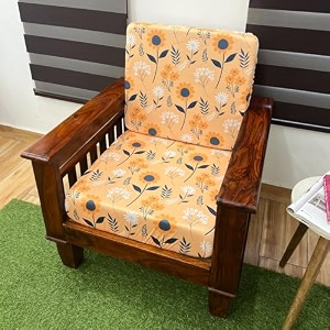 decor magical universal stretchable wooden sofa seat cover pack of 6 seater sofa back cushion cover printed sofa slipcover polycotton marigold