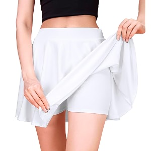 trendmalls girl39swomen39s classic stretchy all time trendy mini skater knee length solid skirt women girls