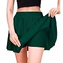 TRENDMALLS Girl's/Women's Classic Stretchy All Time Trendy Mini Skater Knee Length Solid Skirt Women Girls